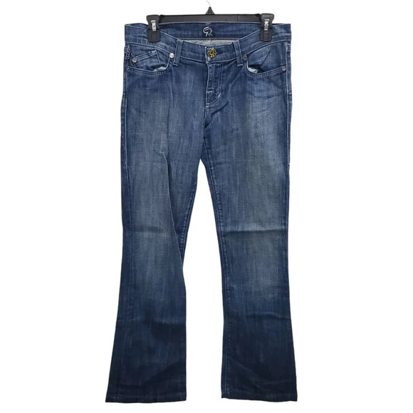 Rock & Republic Kasandra Women's Vintage Blue Rinse Gemstone Bootcut Jeans 27 - Picture 1 of 12